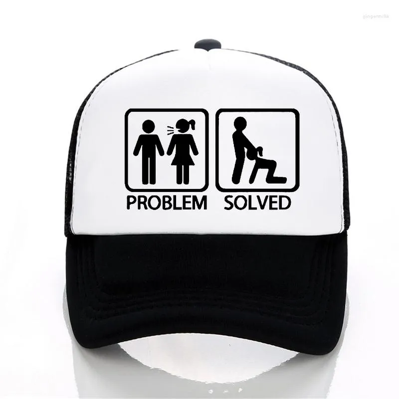 Ball Caps PROBLEM SOLVED Baseball Cap Fashion Summer Hat Men And Women Outdoor Mesh Trucker
