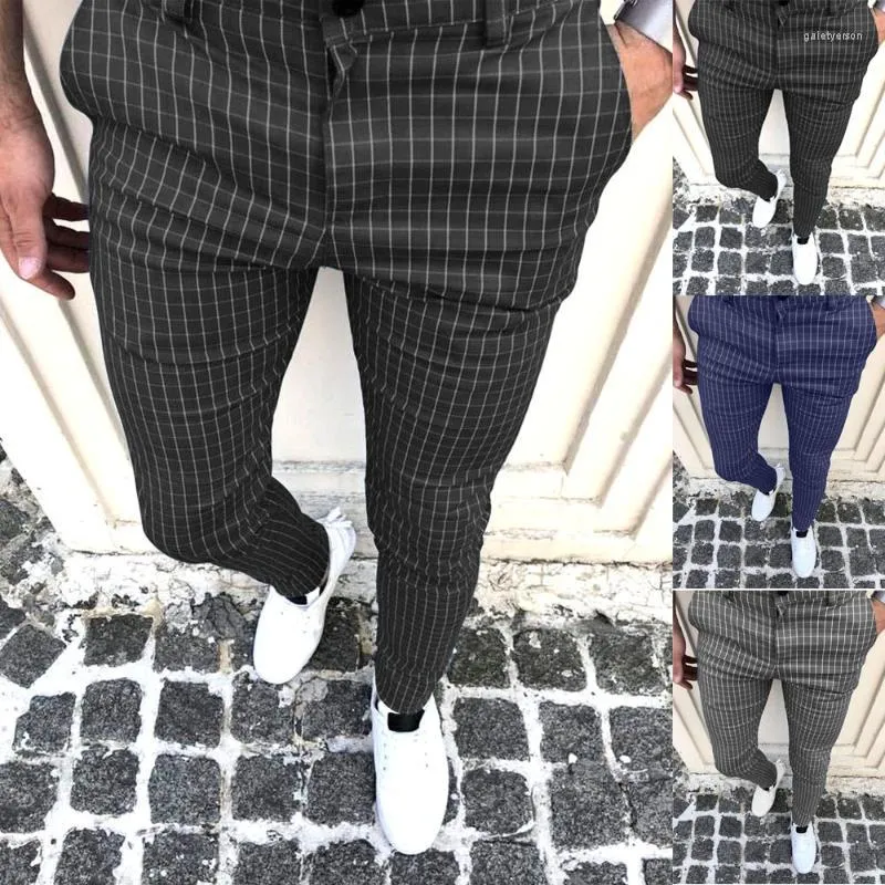 Men's Pants 2023 Mens Streetwear Harem Male Checkered Trousers Plus Size Men Korean Muti-color Plaid Casual