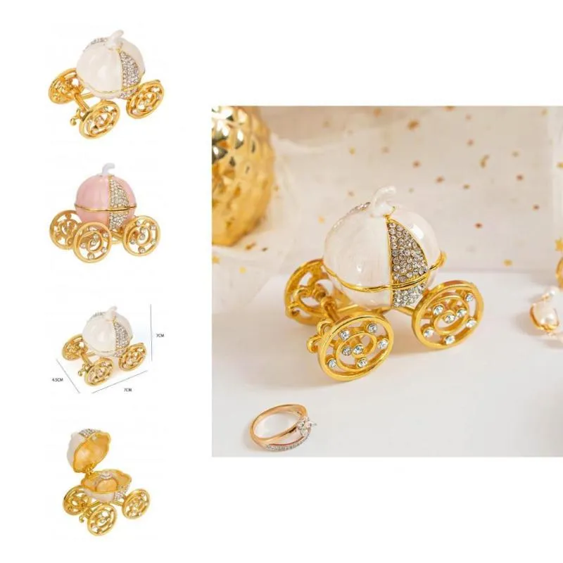 Sacchetti per gioielli Borse Scatola porta anelli eccellente Contenitore per zucca Elegante proposta lucida di lunga durata
