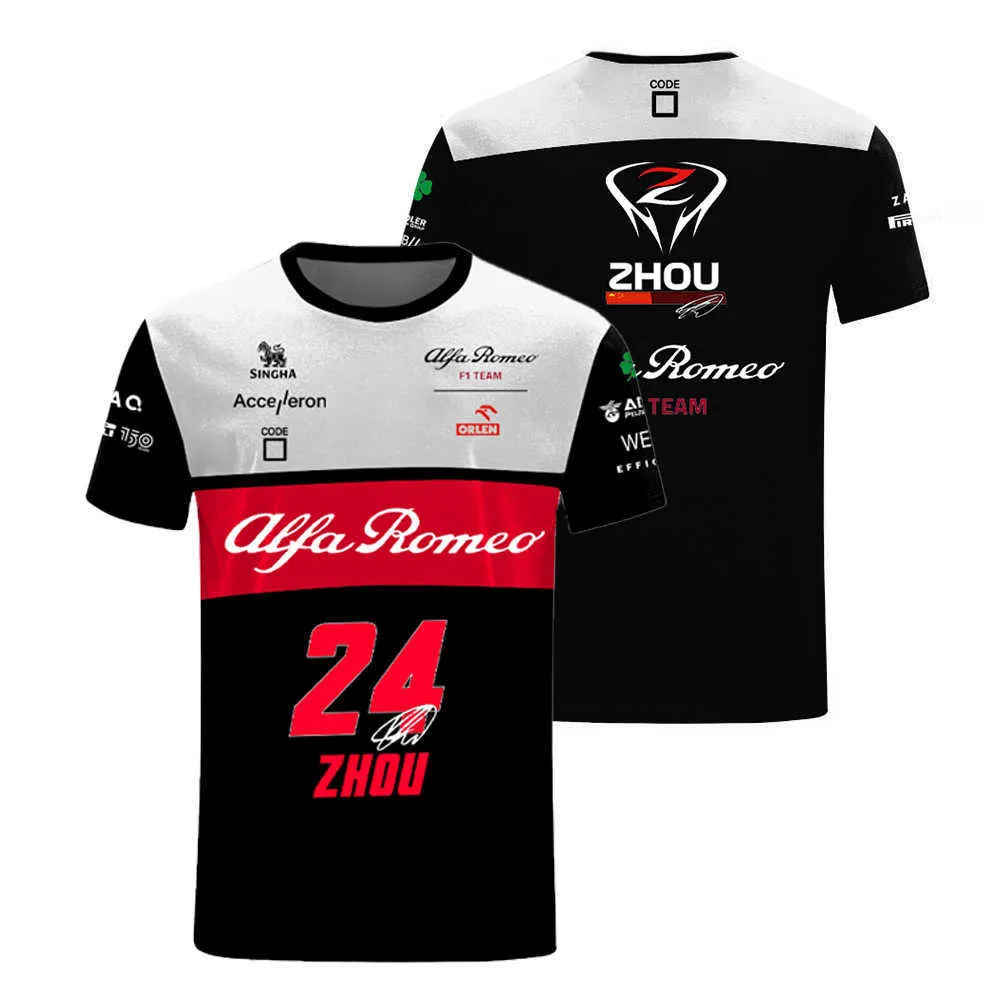 06kp T-shirt mode homme surdimensionné 23 nouvelle équipe de course de Formule 1 F1 Sports extrêmes Alfa Romeo 77 Valtteri Bottas Meilleure Vente Nouveau