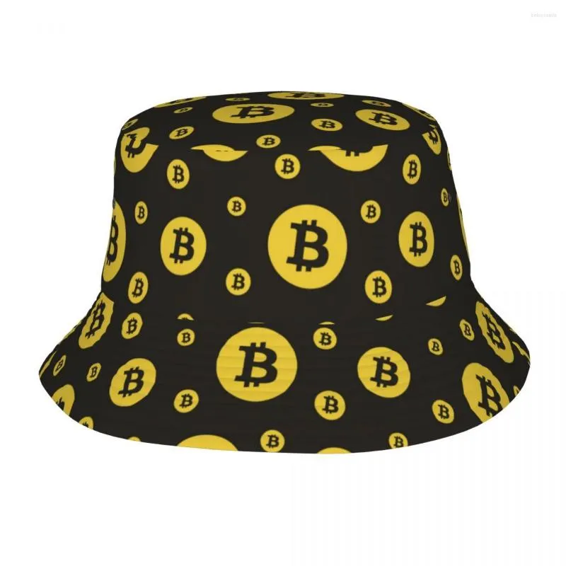 Bérets crypto-monnaie Crypto argent seau chapeau plage chapeaux trucs casquette de pêche pour Sports de plein air unisexe Session léger