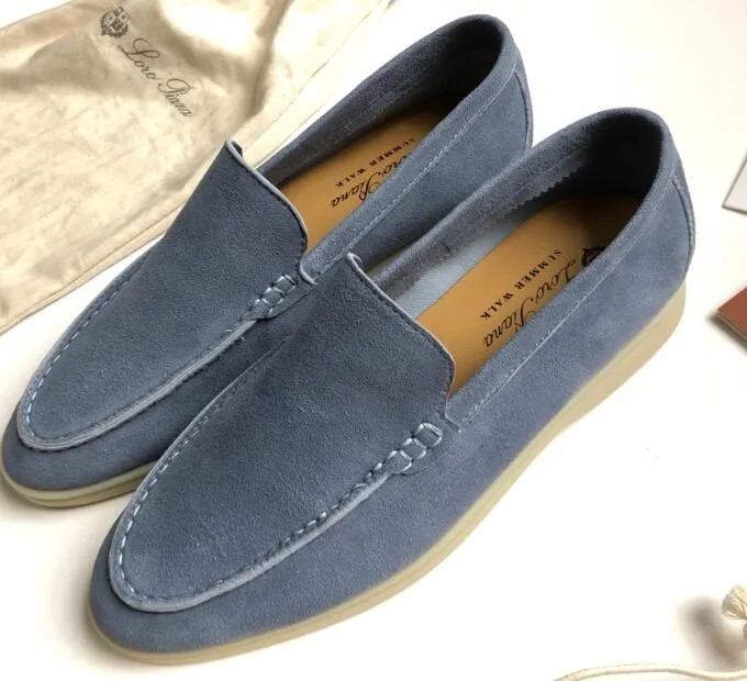 Реалфиновые туфли обувь 5A Loropiana 8124 Summer Walk Loafers Losede Shoe The Women для женщин размером 35-45