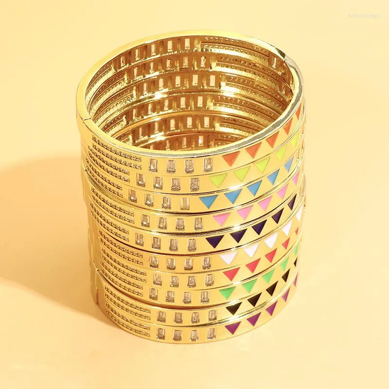 Braccialetto di alta qualità in rame intarsiato ZC geometrico rotondo braccialetto personalità regolabile polsino per uomini donne regali di gioielli per le vacanze