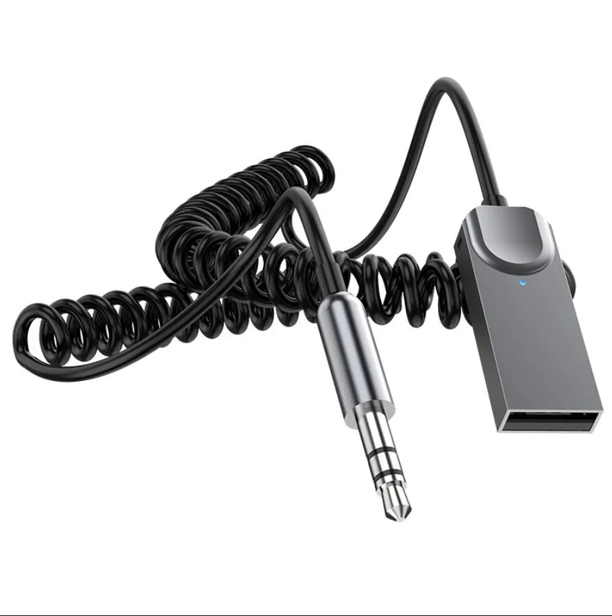 Adaptateur Bluetooth 5.3 Bluetooth voiture avec prise AUX 3,5 mm et  microphone