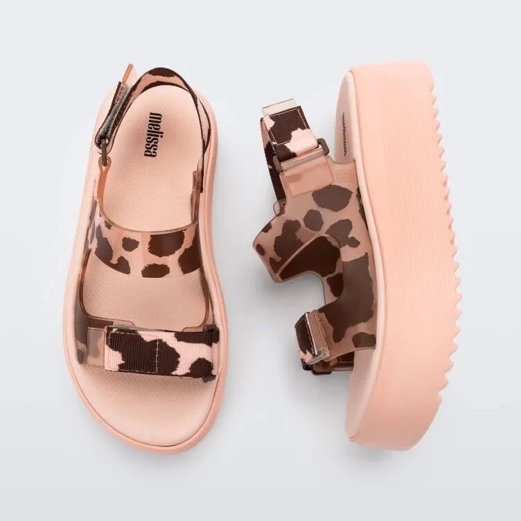 2023 Melissa Leopard Print Brave Sandals Papete Platform Dad