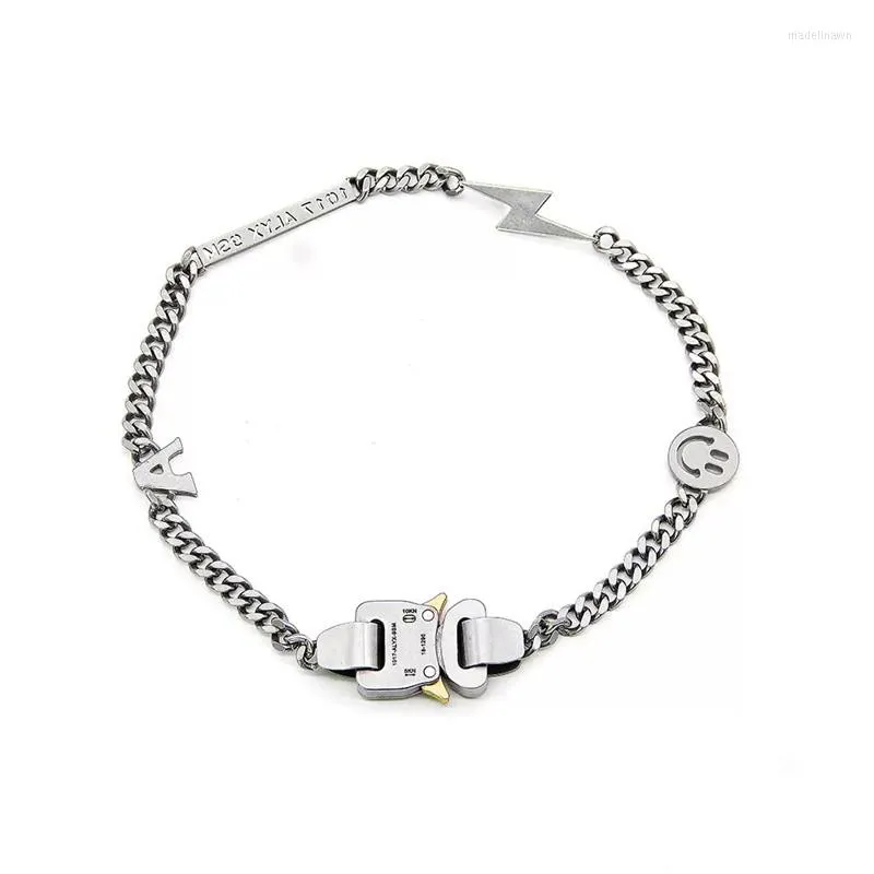 Kettingen 1017 Alyx 9SM industriële functionele windmetaal gesp titanium stalen ketting hiphop heren en dames veelzijdige sieraden