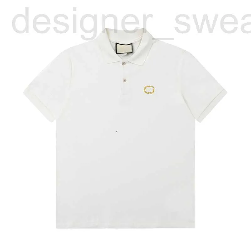 Men's Polos designer Correctly verified 2023 Spring and Summer New Classic Letter Gold Thread Embroidery Business POLO Short Sleeve T-shirt KNEU