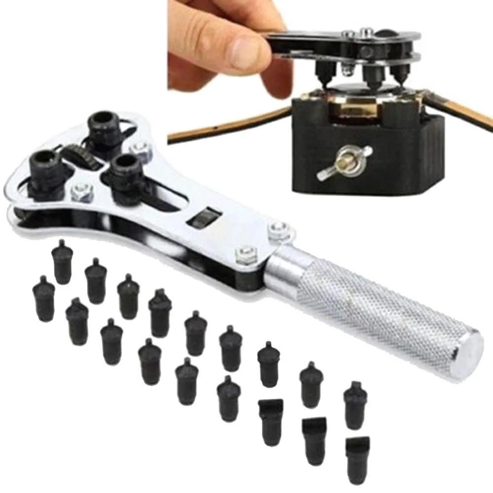 Watch Repair Tool Waterproof Screw Adjustable Back Case Opener Wrench Remover Watch Battery Remover Press Closer Remover Wrench