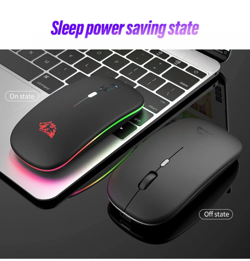 Rechargeable Wireless Gaming Mouse - Bluetooth & WiFi, Silent Click ...