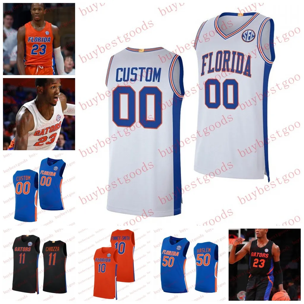 Koszulki do koszykówki Niestandardowe koszulki do koszykówki na Florydzie zszyte 10 Dorian Finney-Smith 1 Tre Mann 25 Chandler Parsons 23 Bradley Beal 50 Udonis Haslem Jerseys