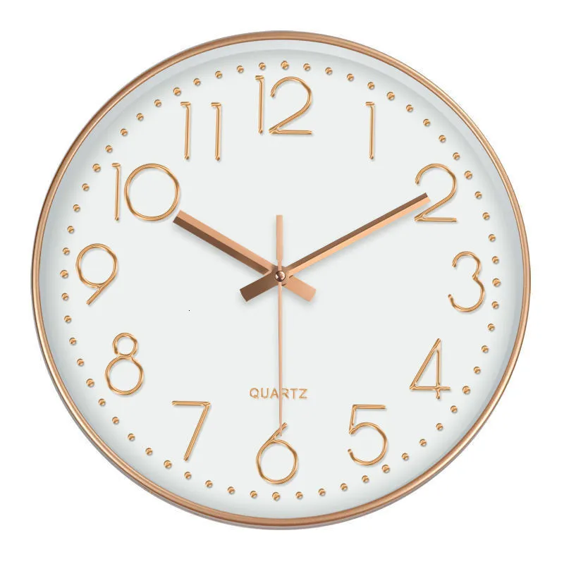 Horloges murales 30 cm Minimaliste Horloge Murale Design Moderne Salon Chambre Quartz Muet Lumière De Luxe Horloges Suspendues Montre Ménage Décor À La Maison 230301