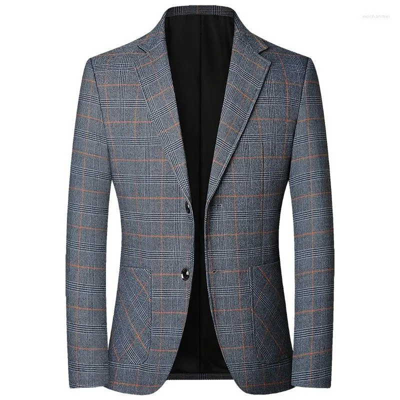 メンズスーツ2023春と秋の中年男性のスーツビジネスカジュアルパパワンピースの年配のジャケット