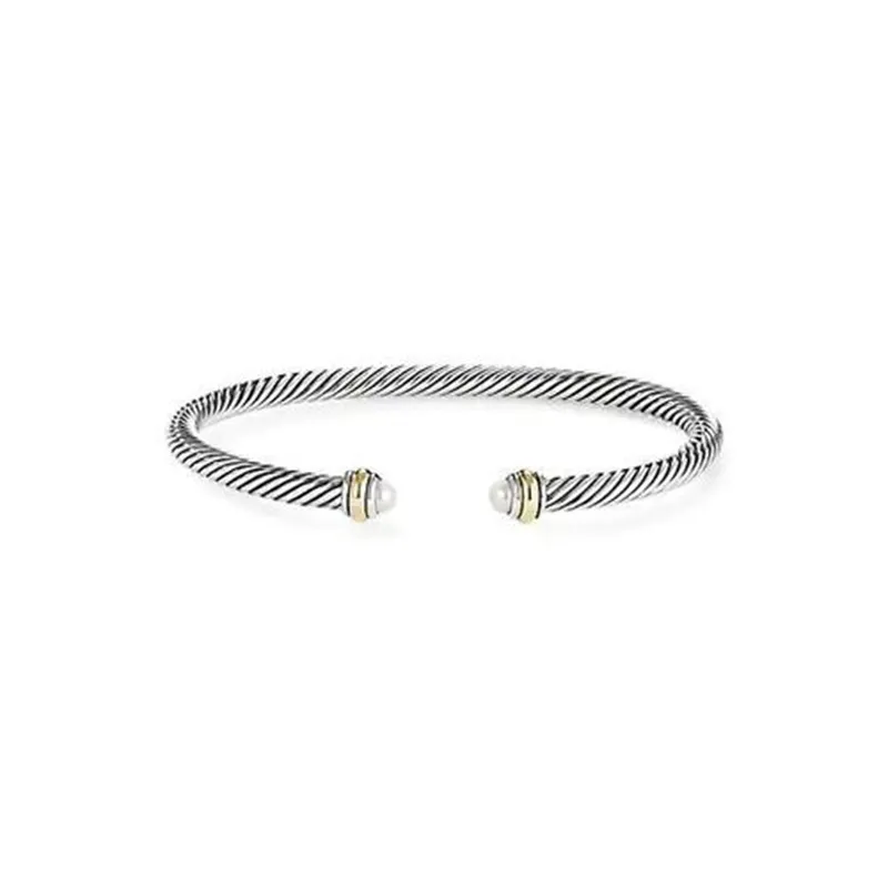 Bangle Classics dy cable cuff bangle womens ball type hand opening bracelets designer for women wire yellow cjewelers classical bracelet