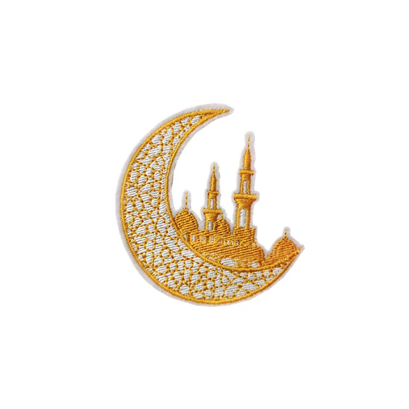 Notions Moon Castle Embroidered Patch Sew on Iron on Patches Appliques Clothes Dress Hat Backpack DIY Accessory