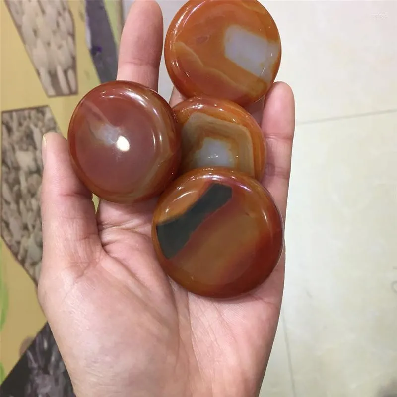 Decoratieve beeldjes 4 van de aankomsten natuurlijke rode agaat kristal palm edelsteen mineraal reiki genezende carneliaanse groothandel