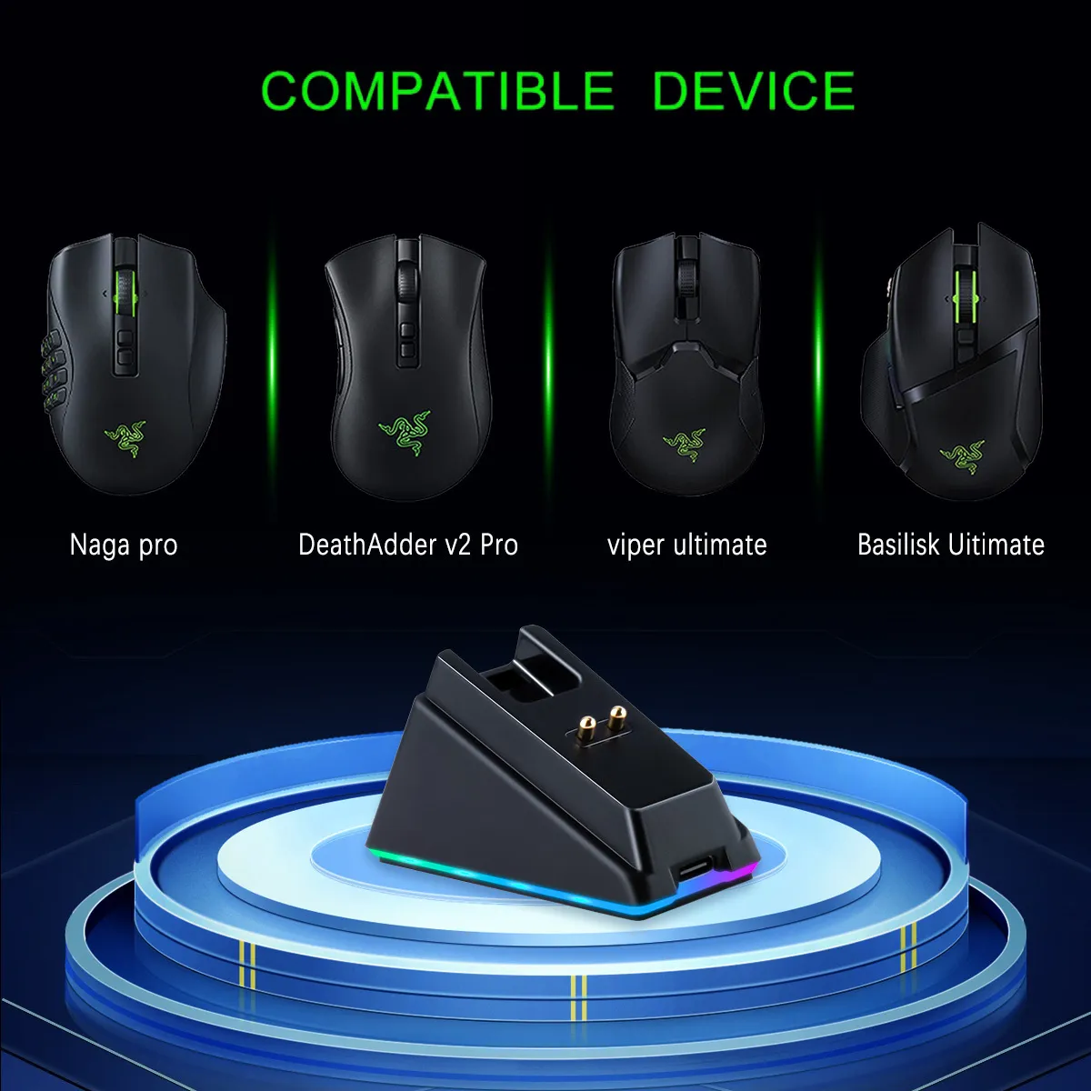 Gaming Mouse Razer Chroma RGB USB Charging Dock For... From Guan04 