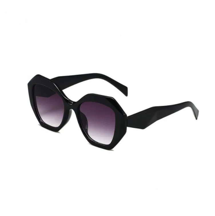 Солнцезащитные очки женские дизайнерские роскошные с буквой P Uv400 Street Six Colors Driving Beach Holiday Full Frame Oval