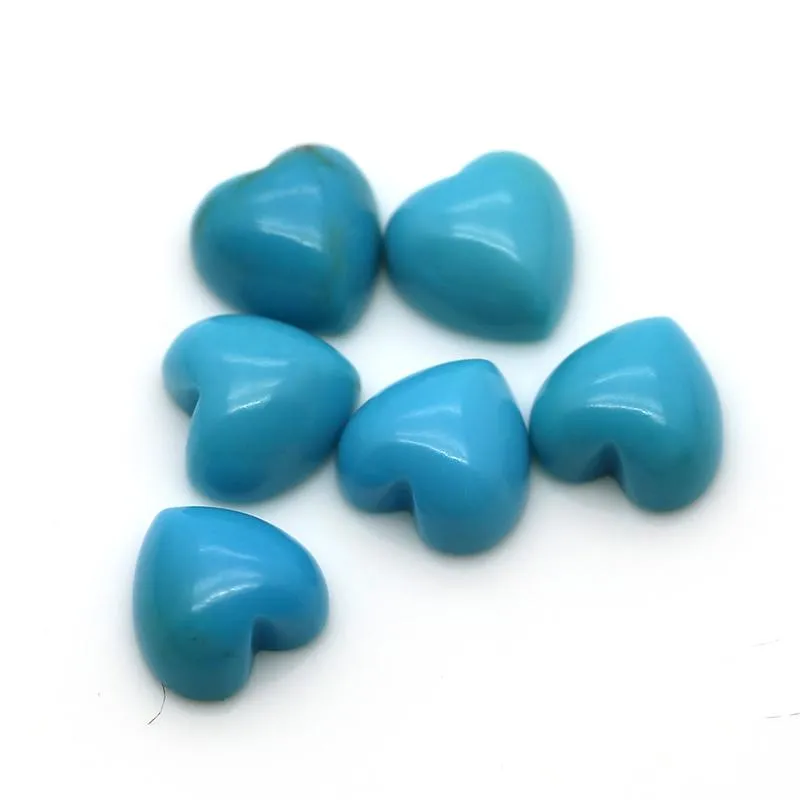 Kralen andere 6 6 mm hartvorm cabochon natuurlijke turquoise voor sieraden die er zijn