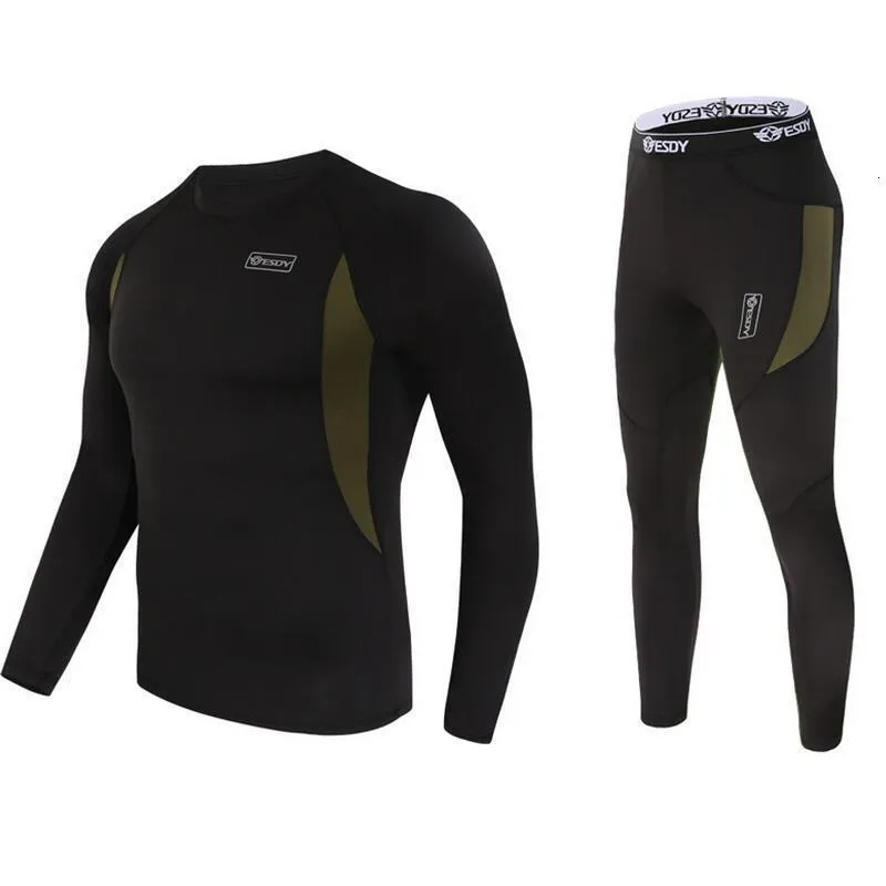 Winter Thermal Underwear Men Underwear Sets Compression Fleece