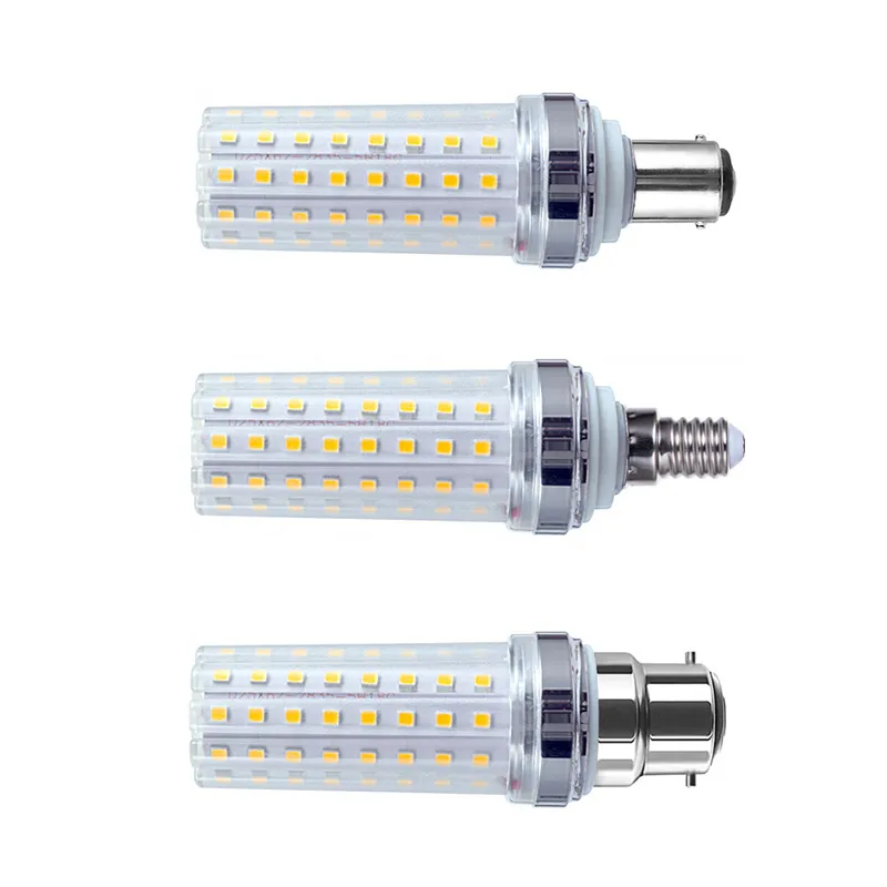 3-kleurige dimbable MUIFA kaarslampen E27 E26 B22 E14 12W 16W SMD2835 LED BULB CORN 110V 220V 230V ENERGIE WARME KOEL WIT