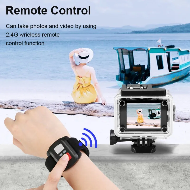 4K WiFi Action Camera – Waterproof Sports Camcorder With 170° Wide Lens, 2-Inch LCD, 16MP Photos, 30m Waterproof – Includes Remote