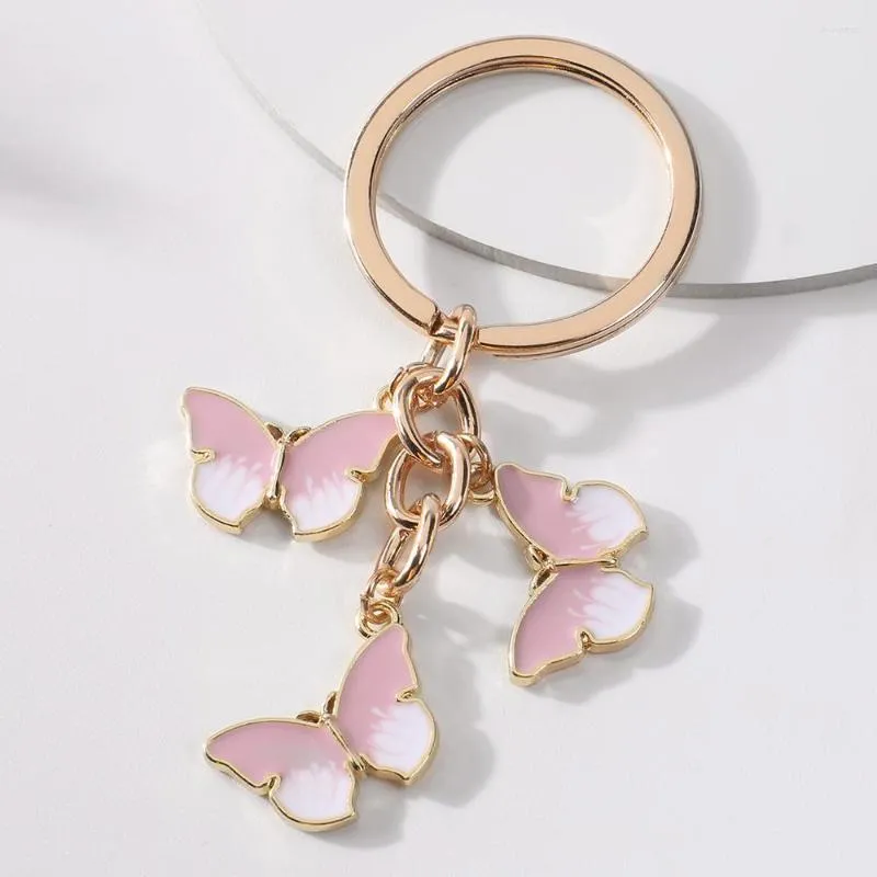 Keychains ArtiLady Butterfly Keyring Cute Enamel Designer Key Chains Car Keychain For Women Girls Bag Accessories Wedding Gift