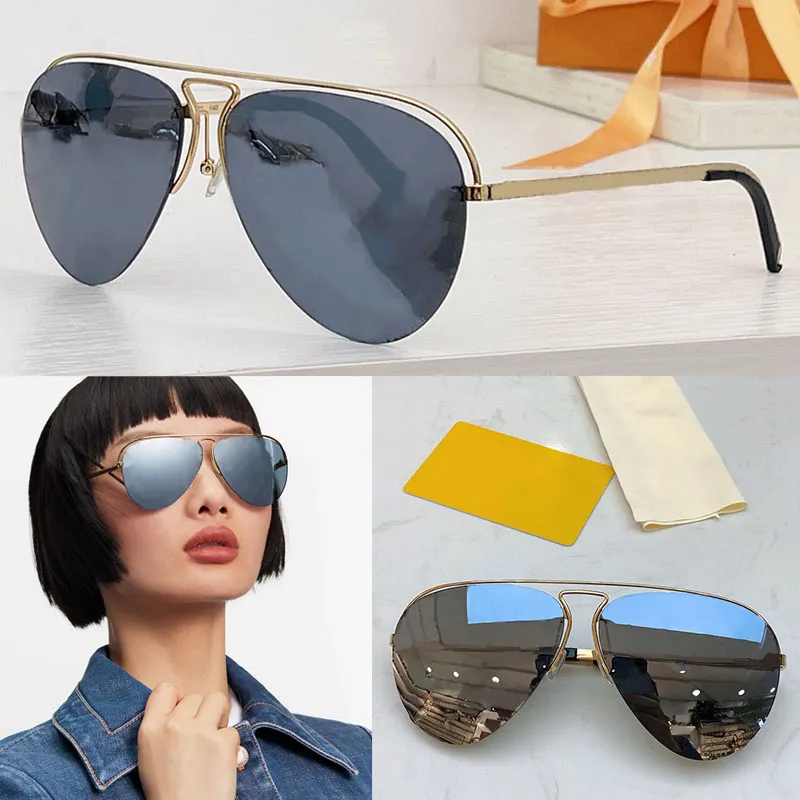 Gafas de sol Grease para hombre Gunmetal Grey lentes espejadas para mujer Patillas sin montura grabadas con láser Shaded Z1172 Gafas con montura calada Sunnies drive Occhiali da sole