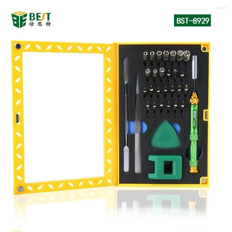 Set di utensili manuali professionali BST-8929 Cacciavite Kiweezer magnetico di precisione multifunzionale/leva per set di riparazione per smontaggio del telefono