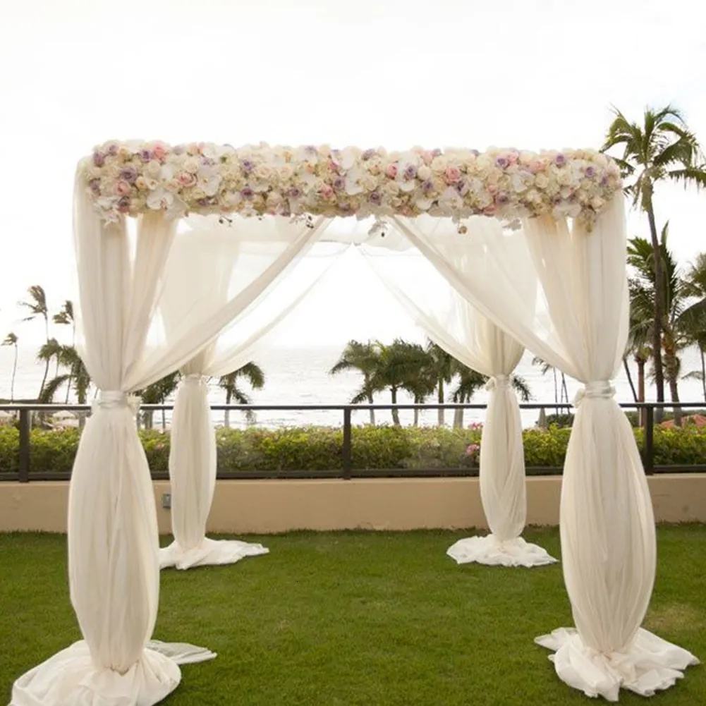 Autres fournitures de fête d'événement 10ft Heavy Duty Cérémonie de mariage Canopy Chuppah Backdrop Stand Kit Hauteur réglable 230228