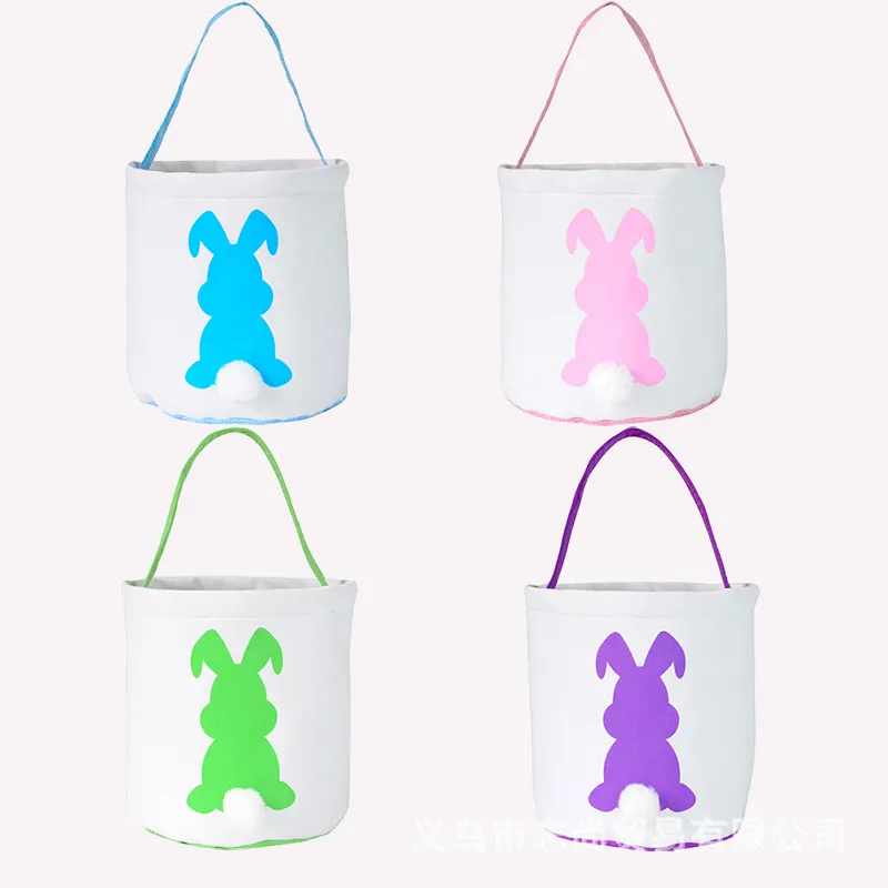 Easter Bunny Party Buckets Eggs Toy Handbags Rabbit Basket Creative Home Supplier For Kids Festival Gift Party Tote Decoration