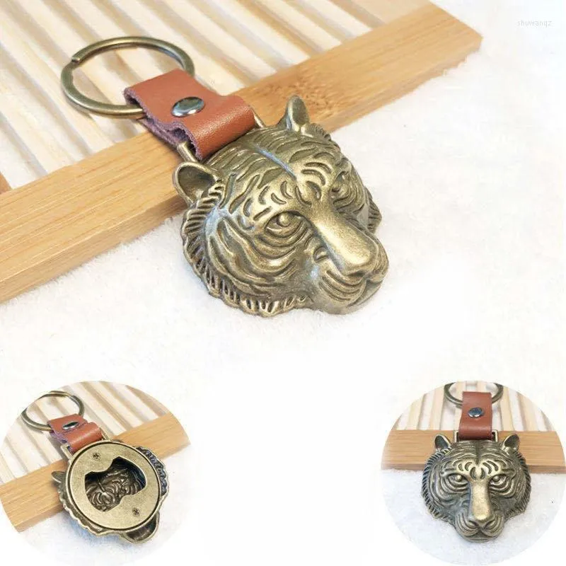 Keychains C9GF Metal Keychain Tiger for Head Bottle Opener Accessories Gift Ideas Dad Him Boyfriend Husband Grandpa Uncle