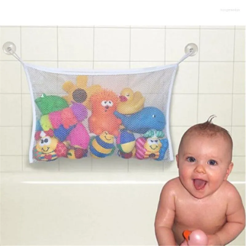 Sacs de rangement pliants écologiques de haute qualité bébé salle de bain jouet maille enfant bain Net ventouse paniers