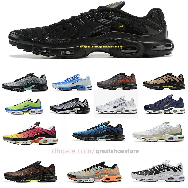 Runningskor sänds original plus TN -skor designer mode män andningsbara höjning mesh chaussures krävs grå sporttränare sportskor