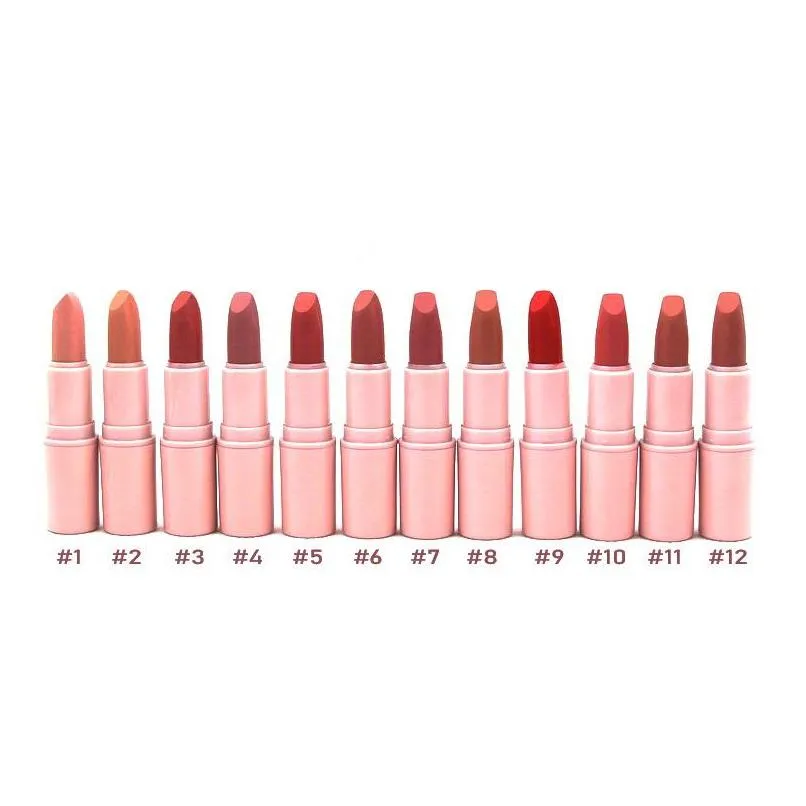 Rossetto Rouge A Levre Matte 12 colori Lunga durata Facile da indossare Trucco Rossetto Tonalità Drop Consegna Salute Bellezza Trucco Labbra Dhciv