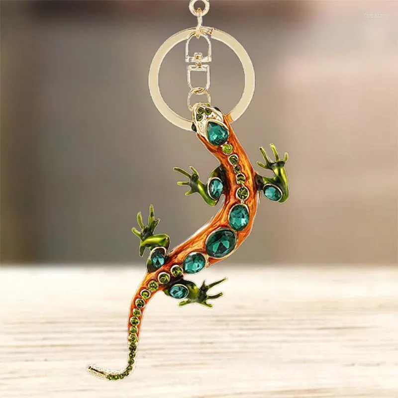 Anahtarlıklar Sevimli Duvar Kertenkesi Anahtarlık Hayvan Gecko Anahtar Zinciri Yüzük Tutucu Çanta Kolye Aksesuarları KeyringKeychains Forb22