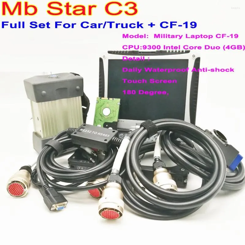 Super MB Star C3 med SSD 2023.12 Diagnostic Laptop CF19 Toughbook Truck Tool Ready to Work