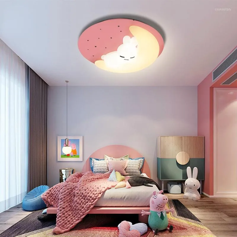 Ceiling Lights Nordic Indoor Children's Room Moon LED Light Creative Modern Gray Cloud Boy And Girl Bedroom Eye Protection