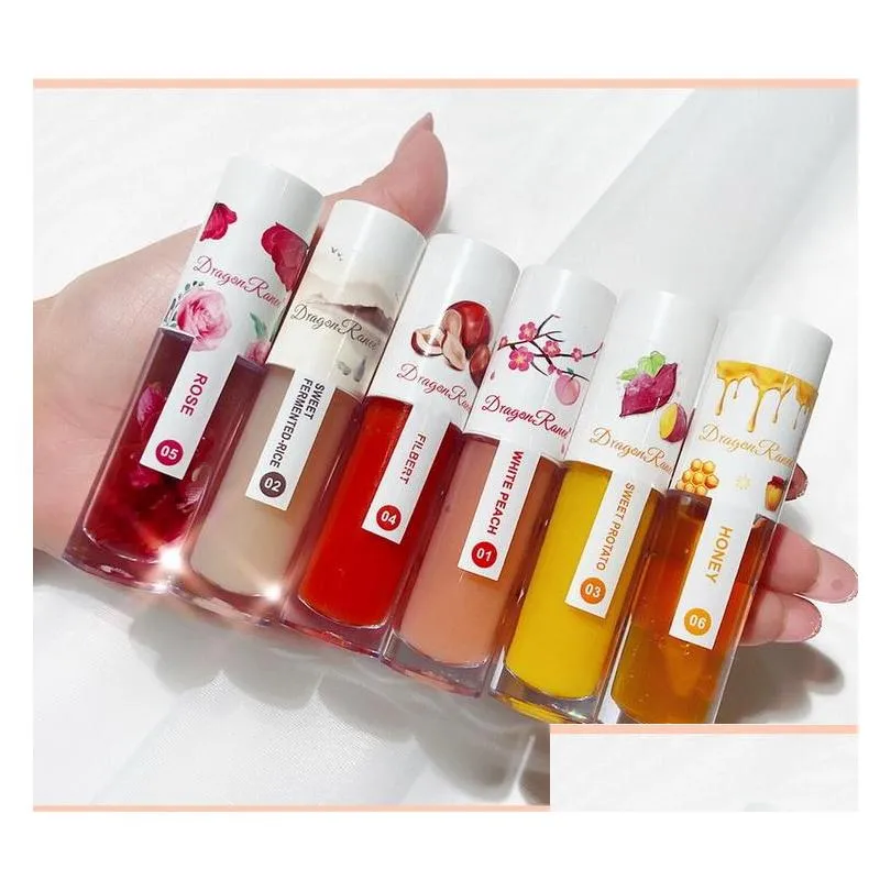 Läppbalsam teyason läppar olje transparent fuktighetskräm fruktig flaor och honung fuktande antidrying longlasting makeup lipgloss drop deli dh3yk