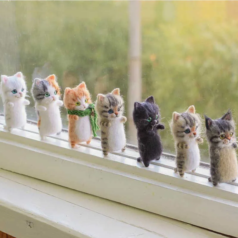 Arts Et Artisanat Jouets Faits À La Main Mignons Et Intéressants Kits De  Chat En Feutre De Laine Bricolage Poupée En Peluche Inachevée Piquer  Musique Jouet Cadeau Produit Non Fini Nouveau Du