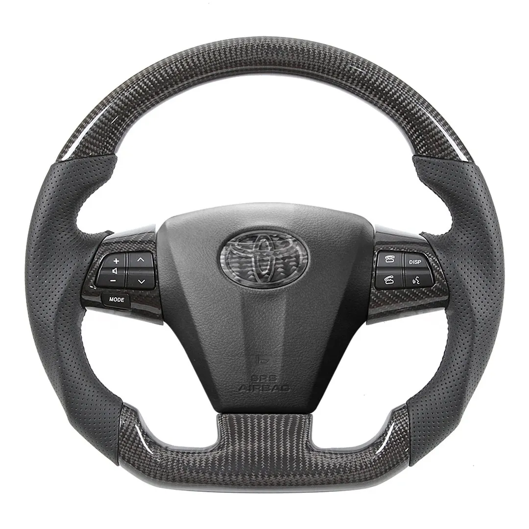 Car Upgrade Carbon Fiber Driving Wheel for Toyota Corolla Wish Customized Steering Wheel Accessories