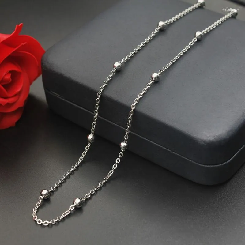 Chains 1.3mm Width Stainless Steel Chain Necklace Men Wholesale Silver Color Twisted Rope Women DIY 45cm 50cm
