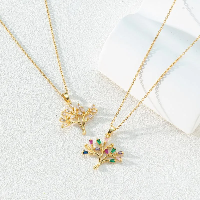 Pendant Necklaces European And American Sunflower Lifte Tree Necklace Of Sweater Chain Ornaments