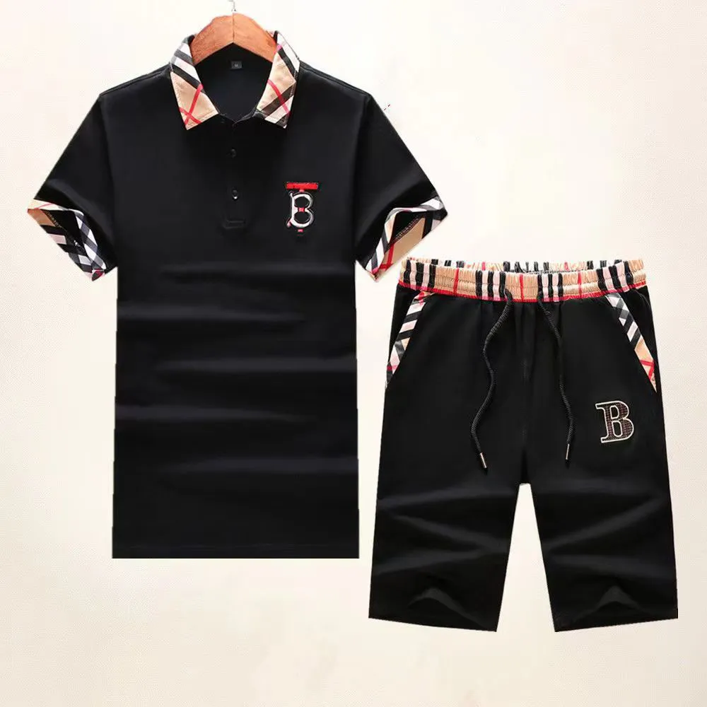 survêtement Survêtements pour hommes survêtements Costume de sport pour hommes t-shirt nouvelle chemise imprimée avec lettre grand motif B décontracté costume d'été à la mode à manches courtes