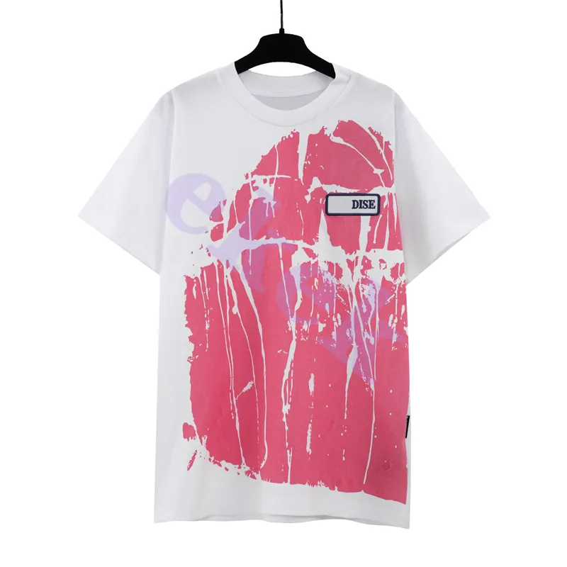 Fashion Design Luxury Mens T Shirt Art Graffiti Letter Print Short Sleeve Round Neck Summer Breathable T-shirt Casual Top White