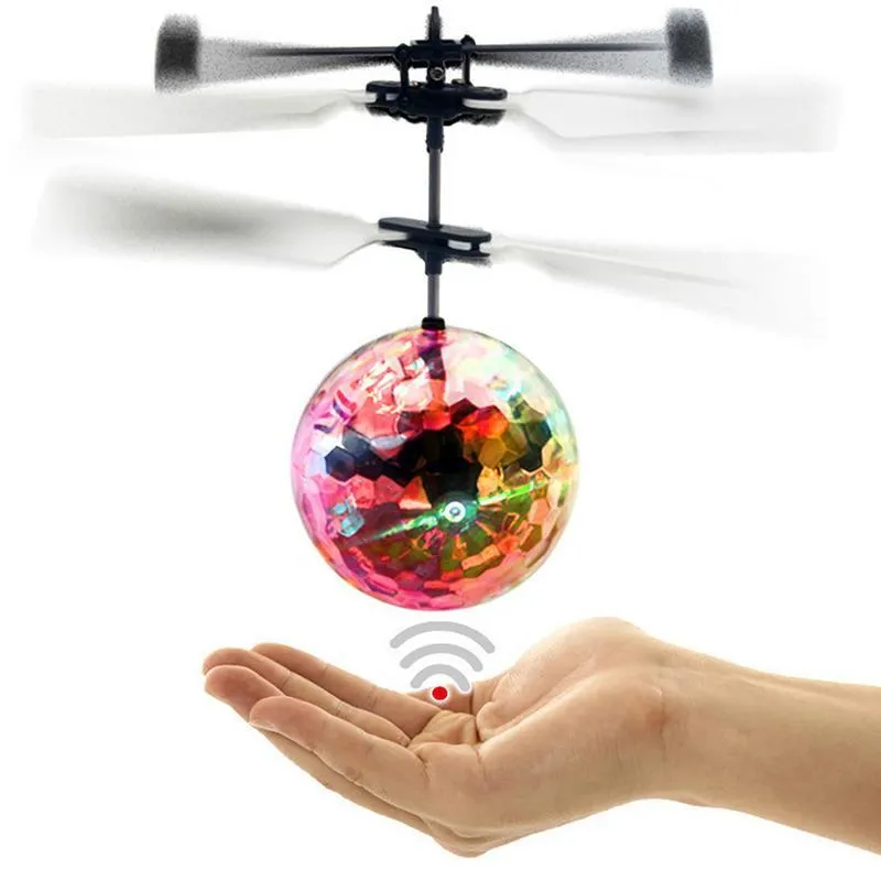 Creative Kid Toy RC Luminous Flight Balls Mini Aircraft Unikt Suspended LED Light Intelligent induktion Flying Ballkid Toys