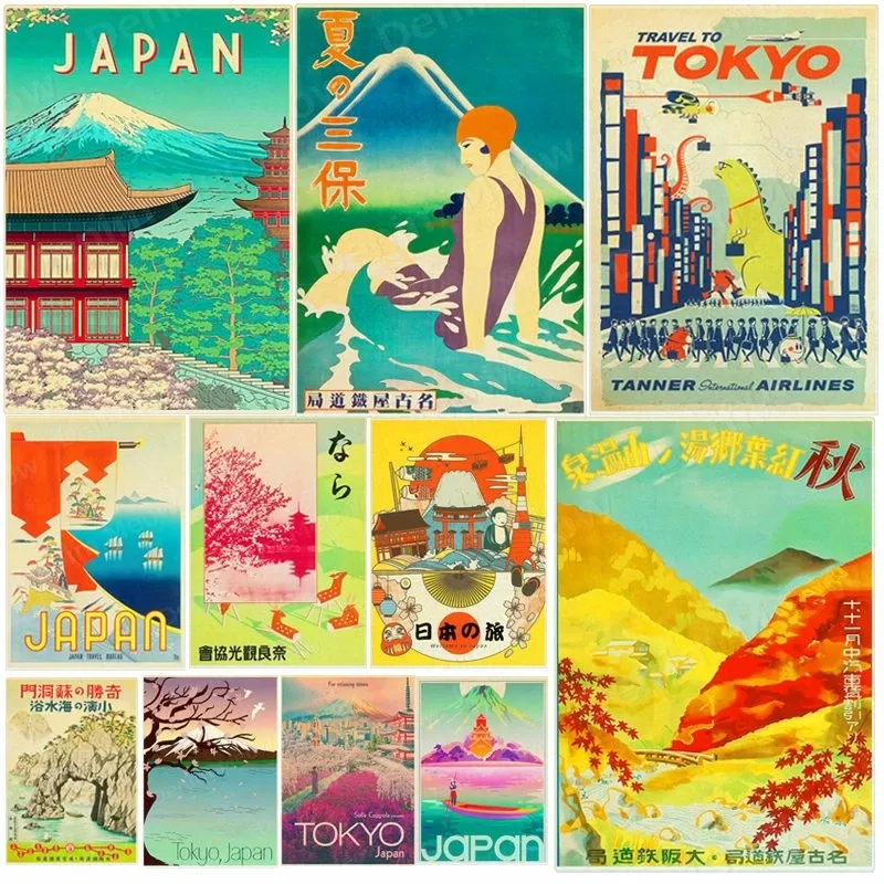 Metall-Blechschild „Reise nach Tokio“, japanisches Sakura-Poster, Zuhause, Schlafzimmer, Bar, Café, Club, Wanddekoration, Songdo-Tourismus, Metallplakette, 30 x 20 cm, W03