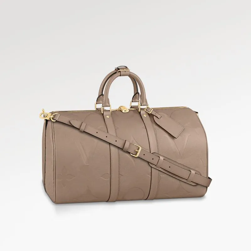 Klassisk designer Duffel -väskor för män kvinnor reser lyxiga bagage semester resväskor handväskor stora kapacitet keepallss fortsätter bagage 50 cm