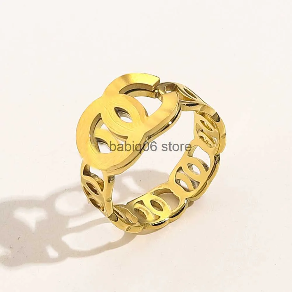 Band Rings Fashion Jewelry Designer Rings 18k Gold Plated Rostfritt Steel Ring Fine Finger Ring Luxury Women Love Wedding Jewelry Supplies Accessories T230301