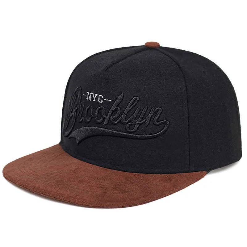 Casquettes de baseball New BROOKLYN lettre broderie casquette de baseball mode hiphop marée casquettes hommes et femmes chapeau plat universel sports de plein air chapeaux de soleil Z0301