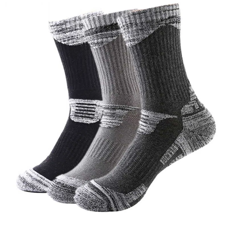 Männer Socken 3PairsLot Winter Thermische Ski Socken Männer Frauen Sport Snowboard Socken Thermosocks Radfahren Trekking Wandern Socken Z0227